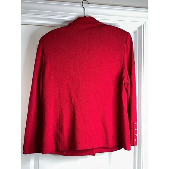 Red Knit St John Jacket - Picture 2 of 8